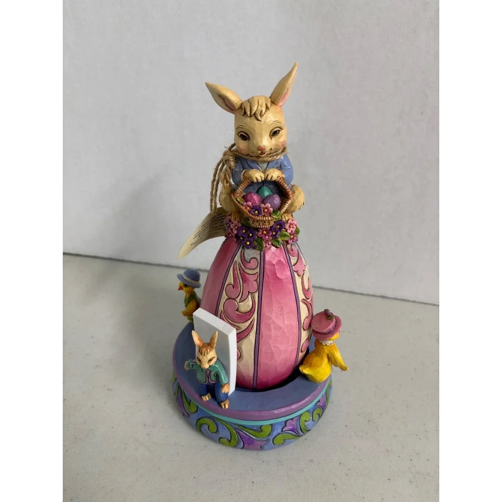 Jim Shore Heartwood Creek Egg-cited For Easter Bunny Figurine 4053599